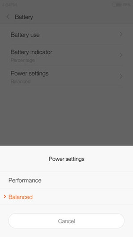  Nhiều chế độ pin. Chức năng smartphone này đã giúp cho nhiều thương hiệu điện thoại cho phép thiết bị của mình có khả năng quản lý tốt hơn của tuổi thọ pin. Trong khi đó, cả Samsung và Apple đều chưa có chế độ tiết kiệm năng lượng nào để người dùng lựa chọn để ' tối ưu hóa pin' cho bộ vi xử lý CPU và chip đồ họa GPU.