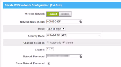  2) Tìm mật khẩu thông qua router/modem. Để làm được việc này, bạn hãy sử dụng một chiếc laptop hoặc máy tính để bàn và kết nối nó với router/modem bằng cáp Ethernet. Sau đó, nhập 192.168.1.1 hoặc 192.168.0.1 vào thanh địa chỉ của trình duyệt, và đăng nhập bằng tài khoản được cung cấp bởi nhà mạng. Tìm đến phần cấu hình Wi-Fi và xem kĩ các thông tin ở mục Security Key hoặc Network Password tùy vào thiết bị mà bạn đang sử dụng.