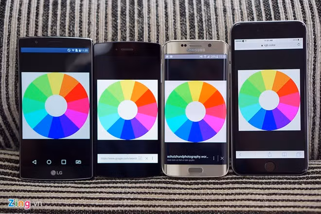 Nhược điểm duy nhất trong hiển thị của Bphone là màu trắng hơi ngả vàng. Các màu còn lại máy hiển thị tốt ngang ngửa Galaxy S6 Edge, iPhone 6 Plus, LG G4.