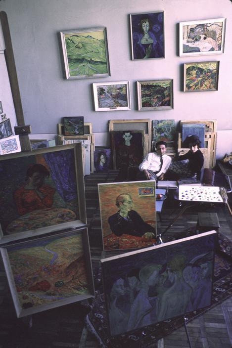 Tại tư gia một họa sĩ ở Tbilisi, Georgia.