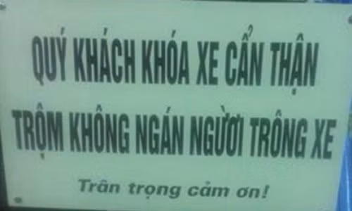 Lời nhắc nhở khiến bạn không khỏi phì cười.