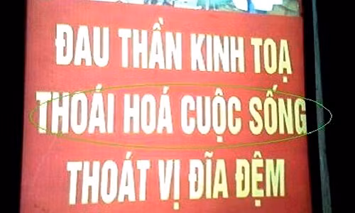 "Thoái hóa cuộc sống" thì đúng là căn bệnh quá nặng và đáng lo ngại rồi...