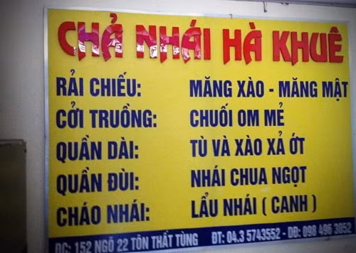 Rải chiếu, quần dài, quần đùi?? Quá nhiều nội dung "bá đạo", khó hiểu trên tấm biển.