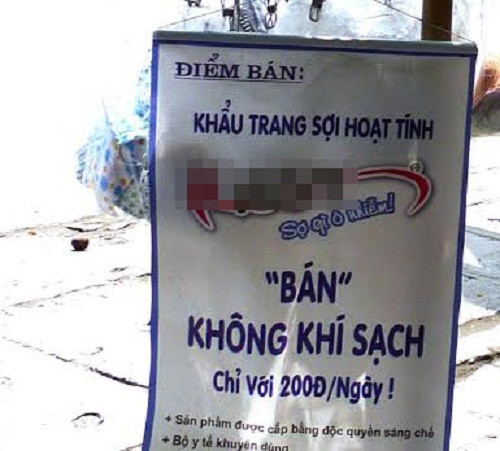Một tấm biển quảng cáo với nội dung quảng cáo độc đáo.