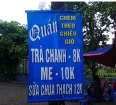 Quán theo phong cách "chém theo chiều gió".
