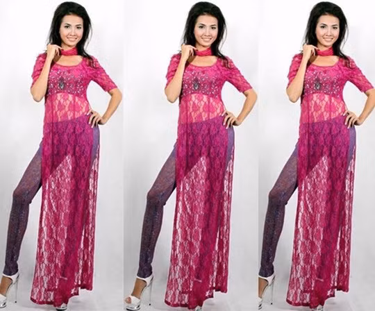 Người đẹp Phan Thị Mơ mang áo dài ren màu mè khó hiểu đi dự thi sắc đẹp quốc tế.