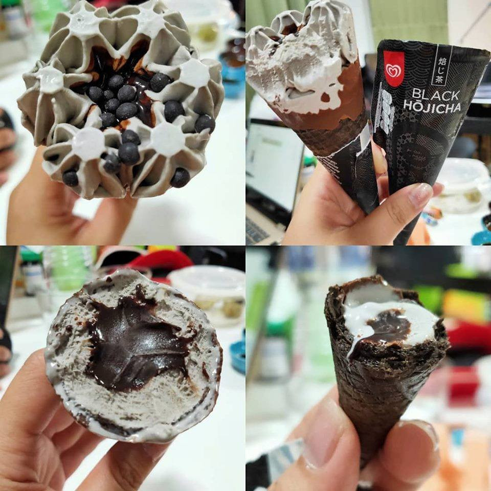 “Ngầu” từ bao bì đen bên ngoài đến lớp ốc quế huyền bí bên trong, Cornetto Black Hojicha vừa ra mắt đã khiến không ít tín đồ ẩm thực tò mò muốn nếm thử.