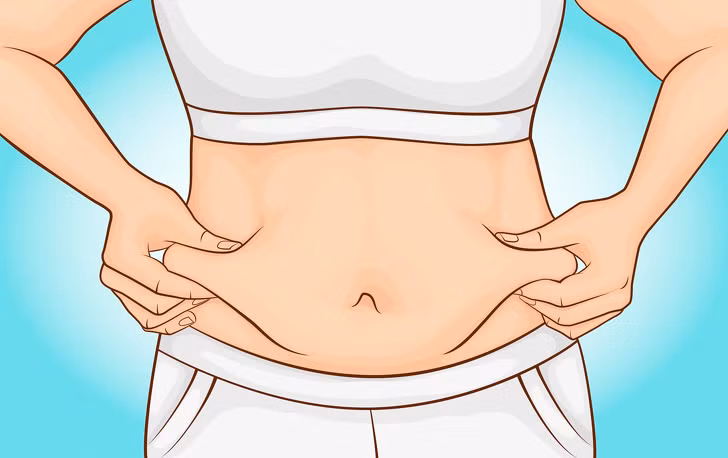 Véo mỡ: Chụm vùng bụng bằng cả hai tay ở hai bên bụng. Tiếp tục thực hiện những nhúm nhỏ này trên khắp bụng và phần dưới của bụng. Tiếp tục mát xa trong 2-3 phút.