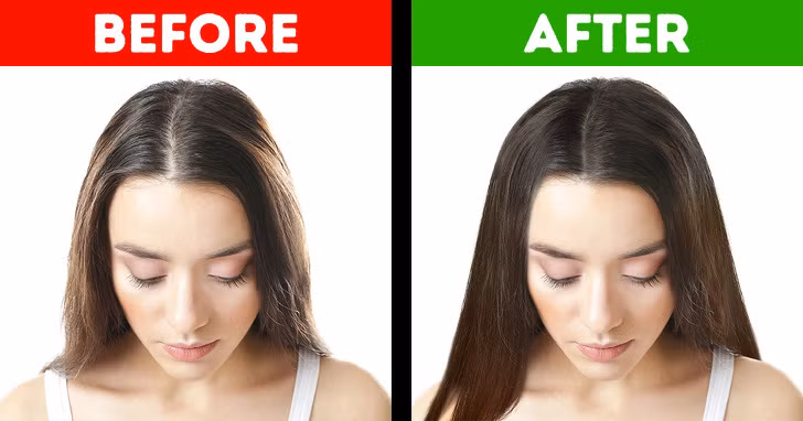 Trộn gelatin với tinh dầu: Gelatin rất giàu protein là thành phần tốt nhất cho mặt nạ tóc để làm dày mái tóc mỏng và hư tổn. Pha nước, gelatin không hương vị và một vài giọt tinh dầu, sau đó thoa hỗn hợp lên tóc và mát xa. Đợi một vài phút và gội sạch với nước mát.