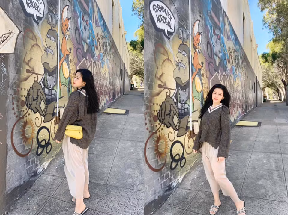 Đôi khi đi chơi, cô nàng cũng ăn mặc cực kỳ giản dị và cá tính. Ảnh: FBNV. Video "Minh Hằng chia sẻ về phong cách thời trang". Nguồn: VTC.