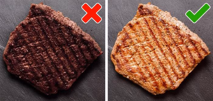 Thịt nướng cháy gây hại cho da: Vết cháy đen trên miếng thịt nướng có thể chứa hydrocarbon gây viêm cho cơ thể. Điều này có thể phá vỡ các yếu tố cần thiết cho làn da của bạn như collagen, dẫn đến dấu hiệu lão hóa.