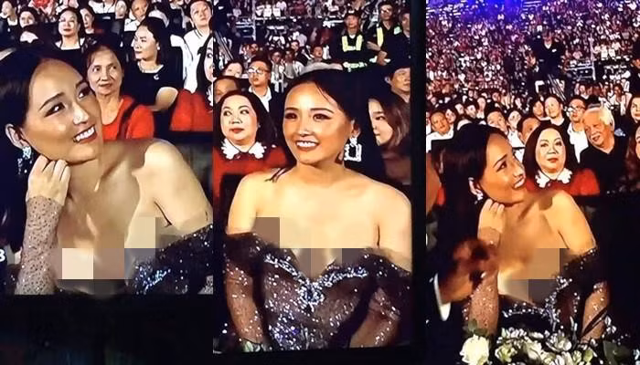 Góp mặt trong đêm chung kết Miss World Việt Nam 2019, Hoa hậu Mai Phương Thúy diện chiếc đầm bó sát với thiết kế trễ vai, xẻ ngực.