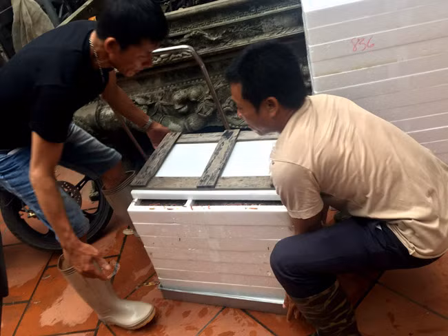 Anh Đỗ Hoàng Việt, quê Hải Dương cho biết, năm nào cũng vậy, cứ đến mùa rươi là anh lại lái xe từ Hà Nội về để mua rươi làm quà biếu cho bạn bè.