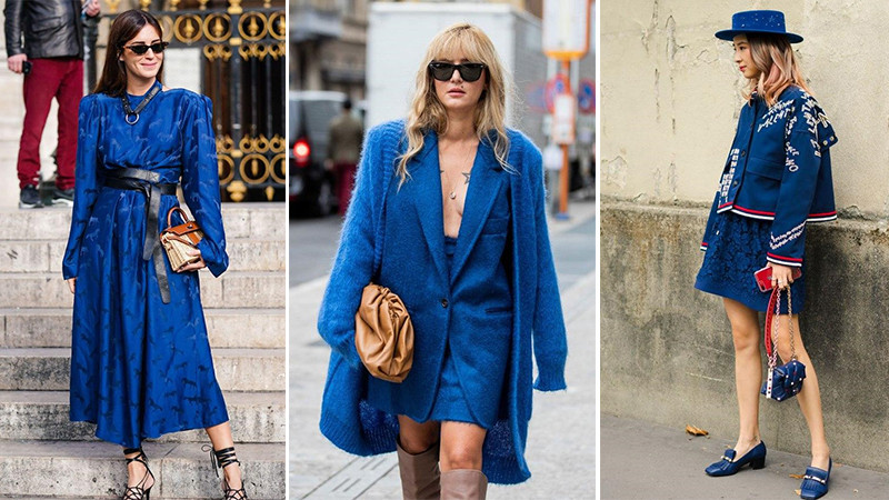 Màu xanh cổ điển là tông trung tính giữa xanh navy và xanh cobalt nên nó có độ sáng vừa đủ giúp bạn gái nổi bật.