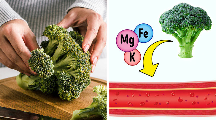 Bông cải xanh là một trong những thực phẩm giúp giảm đau bụng kinh nên ăn vào ngày “đèn đỏ”: Sắt là khoáng chất bạn mất nhiều nhất trong quá trình chảy máu kinh nguyệt. Bông cải xanh sẽ giúp bạn bù đắp cho sự mất mát này. Bên cạnh sắt, bông cải xanh rất giàu chất xơ, magiê và kali sẽ giúp giảm đầy hơi, khắc phục tiêu hóa và thư giãn các cơ nếu bạn bị chuột rút kinh nguyệt.