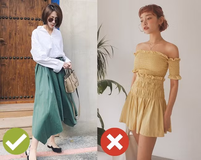 Tránh trang phục quá ngắn. Những thiết kế dài quá gối sẽ giúp bạn được an toàn. Chúng không chỉ mang lại vẻ thanh lịch, sang trong mà còn che khéo những khuyết điểm không như ý của cơ thể. Lựa chọn chiếc váy phù hợp sẽ giúp bạn tự tin với cách mặc đẹp đi đám cưới của bản thân mình, để chính mình không bị “dìm” giữa hàng trăm khách mời.