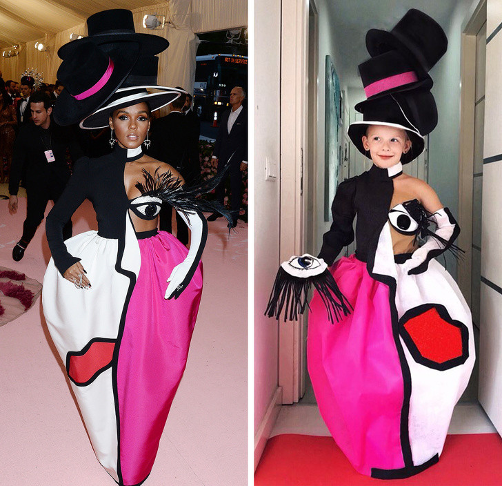 Bộ đồ độc đáo của Janelle Monáe cũng được "đạo" lại.