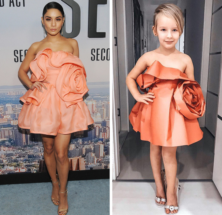 Bé Stefani mặc đẹp hơn cả người đẹp Vanessa Hudgens.