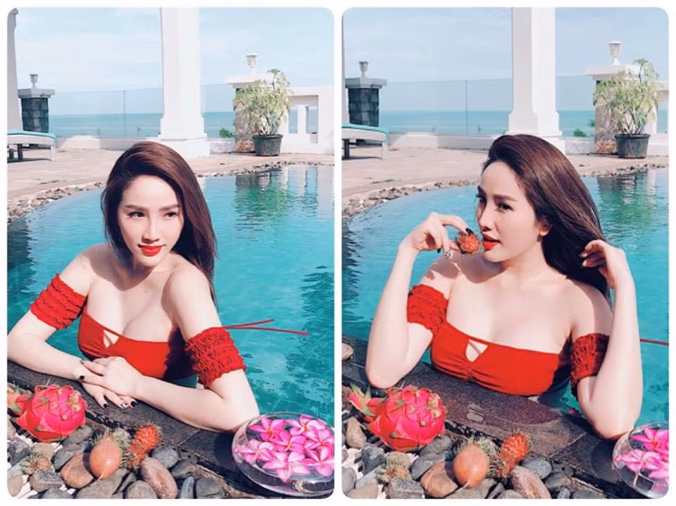 Trước khi kết hôn, nữ ca sĩ ăn mặc gợi cảm và nữ tính vô cùng.