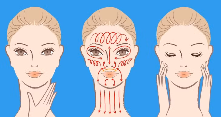 Tự massage mặt thường xuyên: Đây là một trong những kỹ thuật massage mặt phổ biến nhất và bạn có thể làm theo dễ dàng. Dù bạn chọn kỹ thuật massage mặt nào, hãy nhớ: Dùng dầu massage hoặc kem dưỡng da để giảm tác động của ngón tay của bạn. Chuyển động của bạn phải nhẹ nhàng và trơn tru.