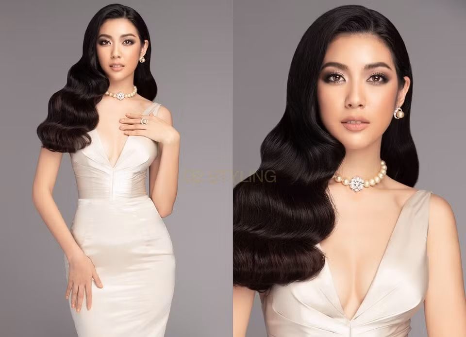 Chiếc váy nude ôm sát, với kiểu dáng rất đơn giản giúp tôn đường cong sexy và nổi bật của người đẹp sinh năm 1993.