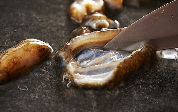 Hải sâm sau khi được làm sạch thì sẽ cắt ra thành lát mỏng vừa ăn. Sau khi các lát hải sâm được cắt xong thì người ta sẽ để y nguyên như thế và cho vào đĩa hoặc tô chứ không đun nấu cho chín.