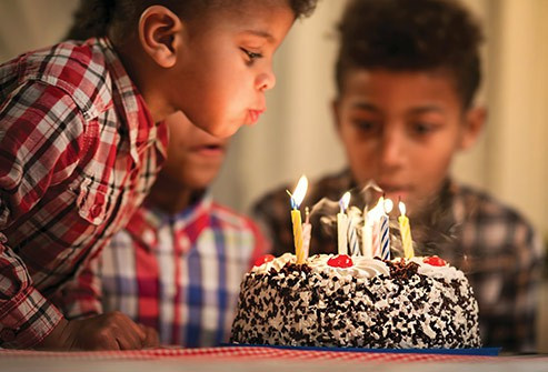 Bánh sinh nhật: Bất kỳ ai thổi nến cũng có thể lan truyền vi khuẩn lên mặt bánh sinh nhật. Việc thổi nến làm tăng lượng vi khuẩn trên bánh sinh nhật đến 1400%.