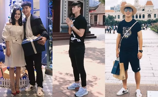 Hot boy đội tuyển bóng đá Việt Nam Duy Mạnh cũng có niềm đam mê lớn với những đôi giày thể thao. Trong đó, đôi giày sneaker của Gucci có giá cao nhất, hơn 15 triệu đồng.