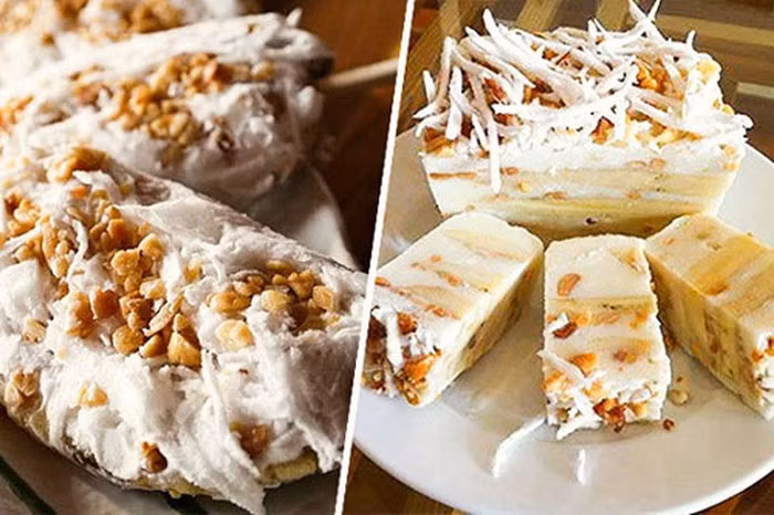 Kem chuối ép: Kem chuối ép làm không khó, cũng bởi vậy mà chỉ cần công thức truyền miệng thì ai cũng có thể tự tay làm ngay tại nhà. Món kem này cực hấp dẫn trong những ngày hè oi bức.