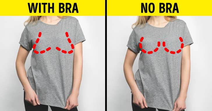 Không mặc áo ngực giúp ngực phát triển: Rất nhiều chị em mặc một chiếc áo đẩy ngực khi chúng ta muốn mình trở nên quyến rũ hơn. Trong thực tế, cách tốt nhất để ngực phát triển là hoàn toàn không mặc áo ngực. Lý do là vì khi bạn mặc áo ngực, các cơ ngực sẽ khó để làm việc. Khi không mặc áo ngực, các cơ sẽ phát triển, giúp ngực được đẩy lên từ từ.