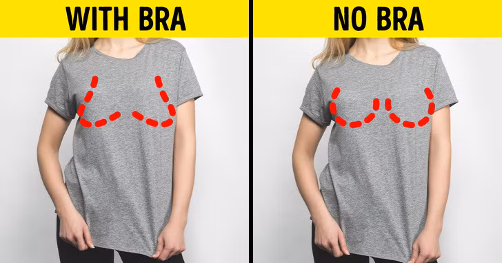 Không mặc áo ngực giúp ngực phát triển: Rất nhiều chị em mặc một chiếc áo đẩy ngực khi chúng ta muốn mình trở nên quyến rũ hơn. Trong thực tế, cách tốt nhất để ngực phát triển là hoàn toàn không mặc áo ngực. Lý do là vì khi bạn mặc áo ngực, các cơ ngực sẽ khó để làm việc. Khi không mặc áo ngực, các cơ sẽ phát triển, giúp ngực được đẩy lên từ từ.