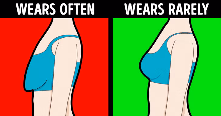 Mặc áo ngực khiến ngực chảy xệ: Nhiều người phụ nữ cho rằng họ phải mặc áo ngực để giữ cặp "tuyết lê" không bị chảy xệ. Trong thực tế, một nghiên cứu của Pháp đã chứng minh rằng áo ngực lại có thể khiến bầu ngực mất hình dạng theo thời gian. Theo nghiên cứu này, nguyên nhân là do sự hỗ trợ của chiếc áo ngực làm suy yếu các cơ ở ngực, làm ngực chảy xệ.