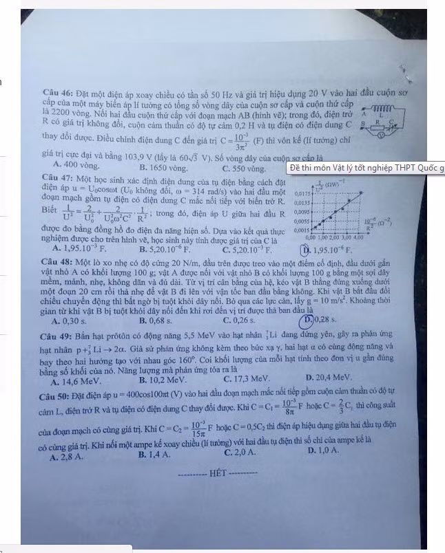 De thi THPT quoc gia mon Vat ly nam 2015 ma de 138 va dap an-Hinh-5