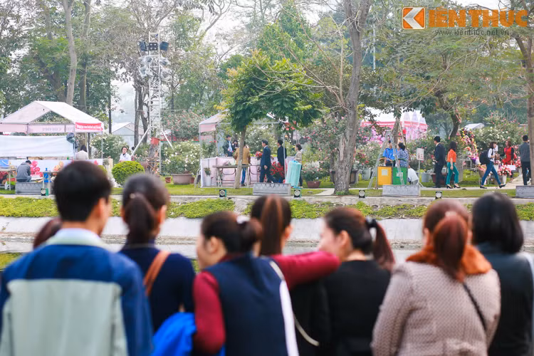 Không chỉ có các vị khách trung niên, mà nhiều bạn trẻ cũng gặp phải chịu cảnh "dài cổ" chờ đợi . Không thể vào Đảo Thống Nhất, nhiều nhóm thanh niên tập trung ở ven hồ, hướng mắt về phía đảo hoa bình phẩm, đồng thời thể hiện không ít ngán ngẩm.