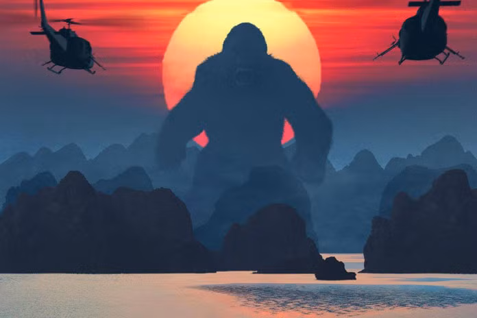 Trước thông tin đó, Phó giám đốc Sở Văn hóa và Thể thao Hà Nội cho biết đơn vị đã thống nhất với quận Hoàn Kiếm và báo cáo với UBND Hà Nội việc dựng mô hình 3D King Kong quanh hồ Gươm là không phù hợp. Ảnh poster phim Kong: Skull Island (nguồn ảnh: majorcineplex.com)