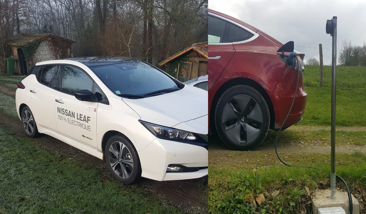 Thật đáng kinh ngạc là ở một nơi không có điện lưới, Glubox không chỉ đảm bảo nguồn năng lượng sử dụng cho toàn bộ nhu cầu của gia đình mà còn sử dụng cùng lúc đến 2 chiếc xe điện. Một trong số đó là chiếc Tesla Model 3 đã mua từ trước và một chiếc Nissan Leaf mới gần đây. Anh tranh thủ sạc chúng vào ban ngày để tận dụng tối đa lượng điện tạo ra từ hệ thống.