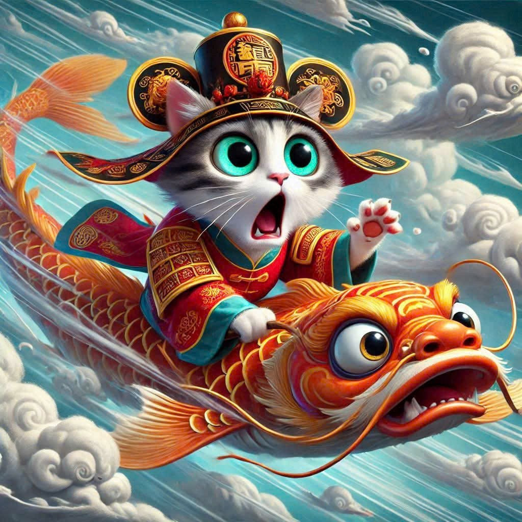 Táo quân tuổi Mão với biểu hiện hết sức dễ thương, dường như đang lo mình không kịp giờ lên thiên đình vào chầu.