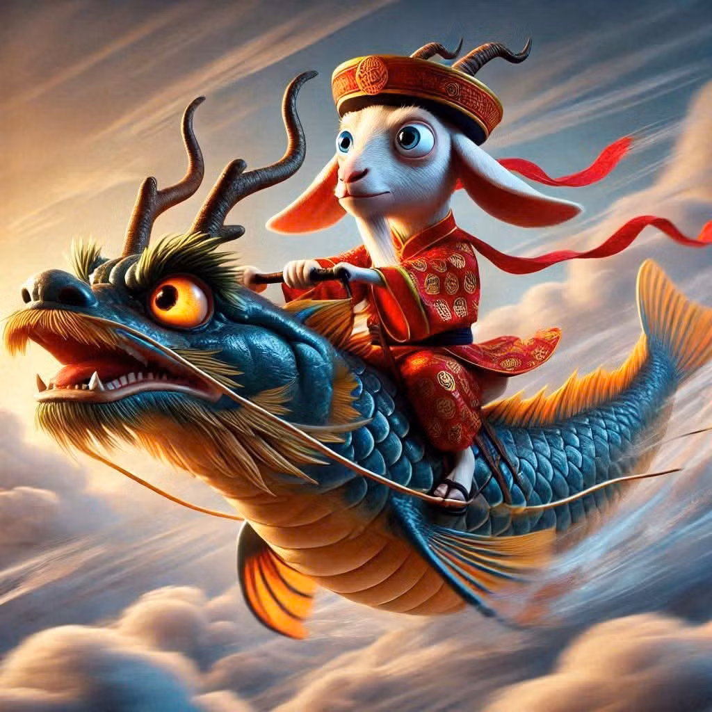 AI tạo ra vẻ điềm đạm của Táo quân tuổi Mùi.