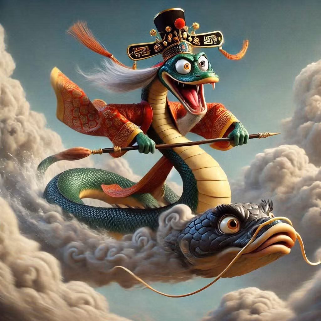 Táo quân tuổi Thìn được AI thể hiện với phong thái đầy tự tin.