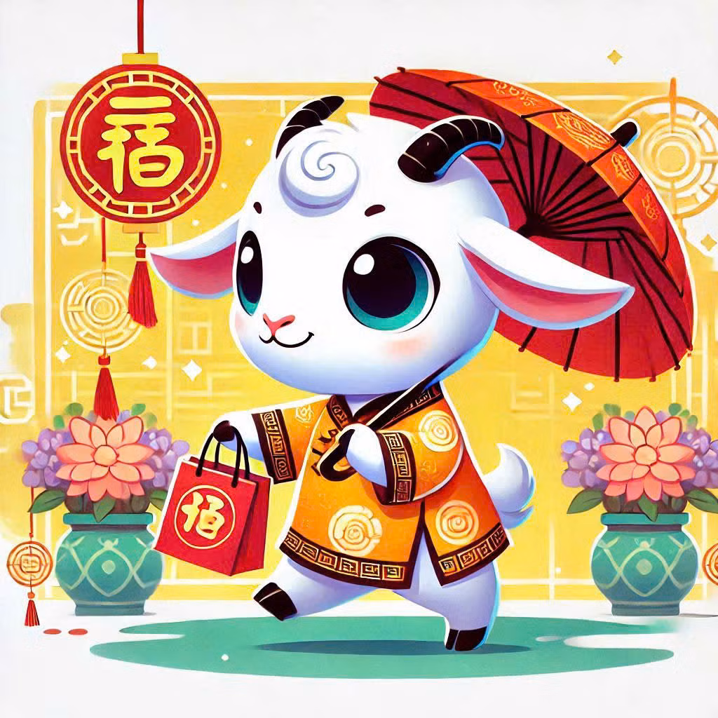 Tuổi Mùi (Dê) – Màu áo: Vàng, nâu (tránh xanh lá). Giờ xuất hành: 5h-7h sáng (giờ Mão). Hướng Thần Tài: Tây → Mua vàng hoặc đá quý ở tiệm trang sức. Hướng Hỷ Tài: Bắc → Đi shopping tại trung tâm thương mại. - Ví dụ: Áo len vàng + chân váy nâu, đeo bông tai hình mặt trời.