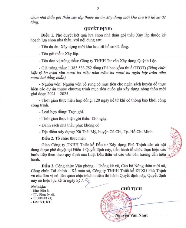 TP HCM: 1 tháng, Công ty Quỳnh Lộc trúng 4 gói thầu tại Củ Chi - Hình 3 TP HCM: 1 thang, Cong ty Quynh Loc trung 4 goi thau tai Cu Chi-Hinh-3
