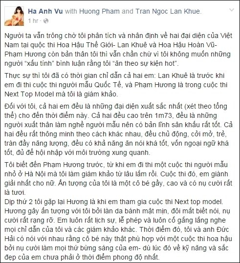 Ha Anh tiet lo ve Pham Huong, Lan Khue cua ngay xua-Hinh-2
