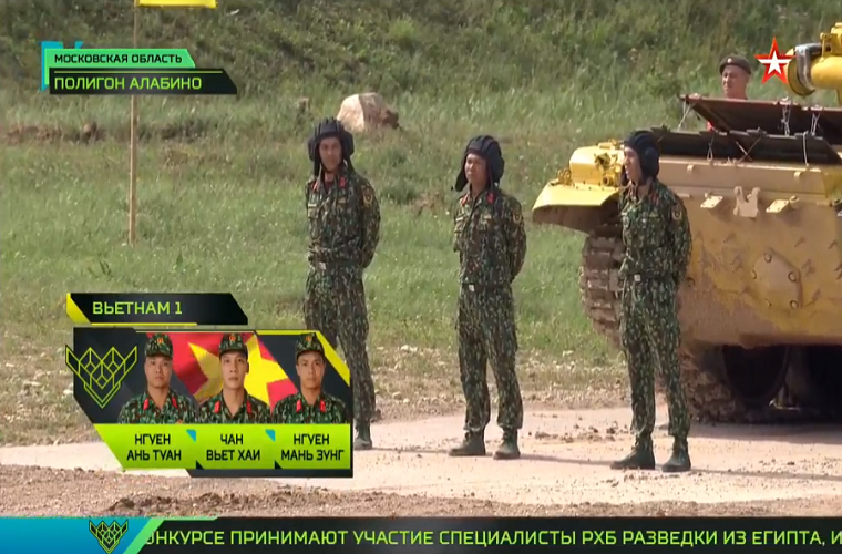 Ngay thi dau tien cua bo doi Viet Nam tai Tank Biathlon 2018 the nao?