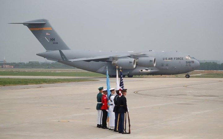 Trao trả hài cốt binh sĩ Mỹ là bước đầu tiên trong thỏa thuận đạt được tại Hội nghị Thượng đỉnh Mỹ-Triều diễn ra ở Singapore tháng trước.