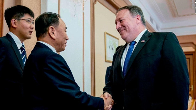 Ngoại trưởng Mỹ vừa kết thúc chuyến thăm đến Triều Tiên để thảo luận nhiều vấn đề nóng. Ảnh AP/CNN