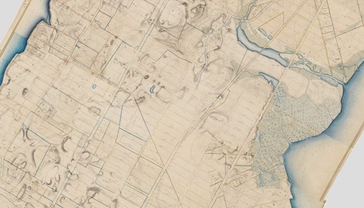 Bản đồ New York hồi đầu những 1800.