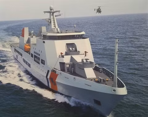 Ảnh đồ họa tàu tuần tra cỡ lớn DN-4000 dành cho lực lượng Cảnh sát biển Việt Nam