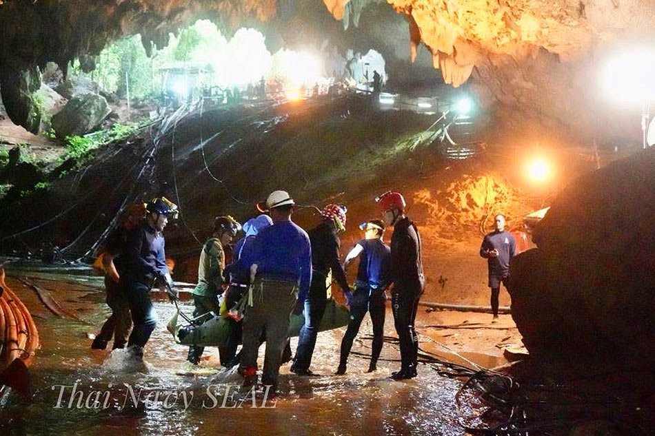 Việc an thần cho các thành viên đã giúp đẩy nhanh tốc độ giải cứu. Ảnh: Thai Navy Seal.