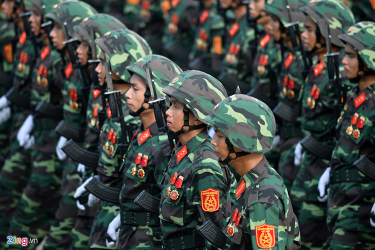 Hình ảnh khối chiến sĩ Lục quân Việt Nam mạnh mẽ trong quân phục dã chiến K07 trong diễu binh mừng Ngày Quốc Khánh 2/9 trong năm 2016. Nguồn ảnh: Zing.