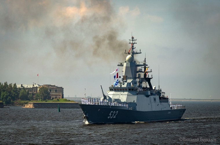 Tàu hộ vệ mang tên lửa lớp Steregushchiy mang tên Boikiy. Nguồn ảnh: milinfolive.